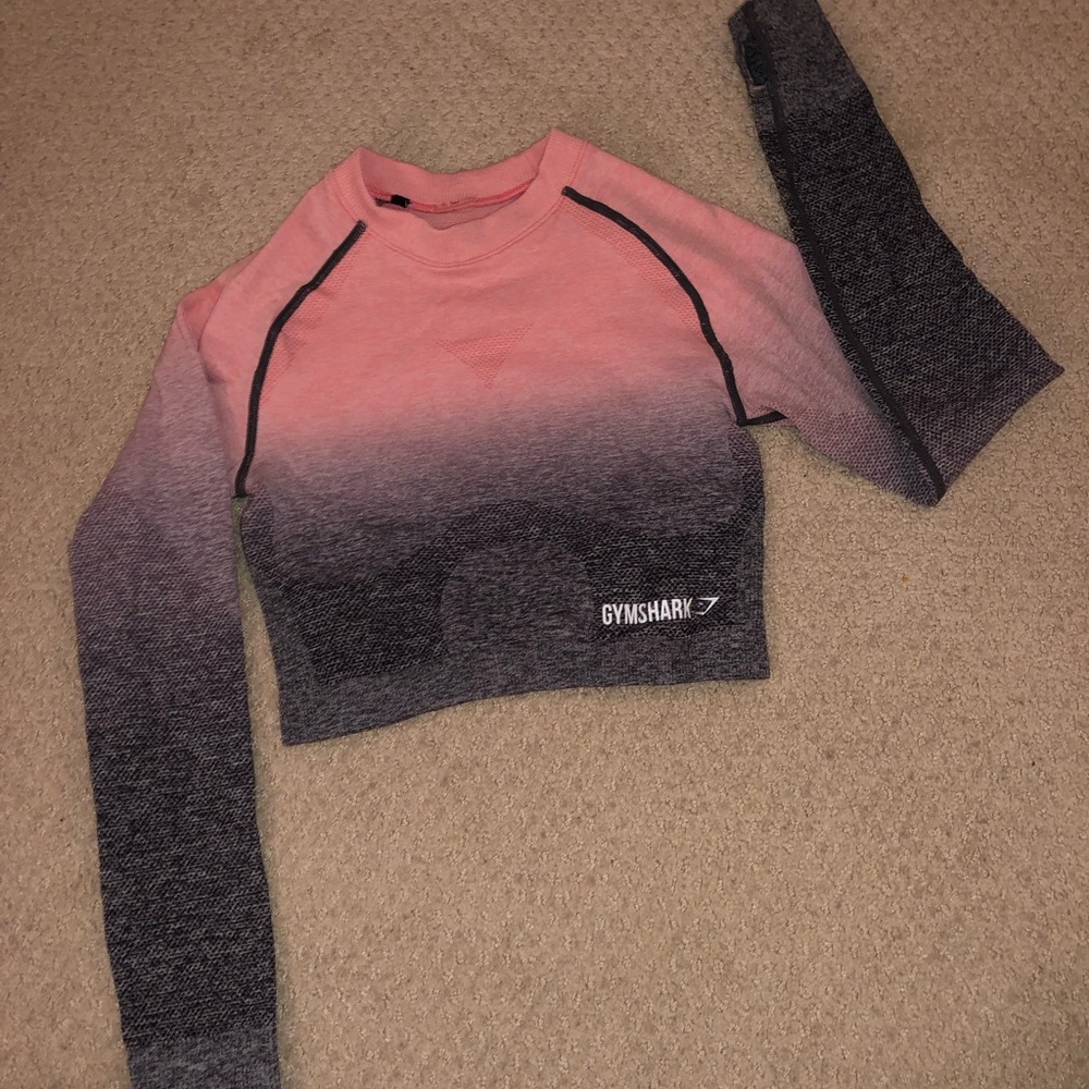 Gymshark ombré seamless long sleeve crop